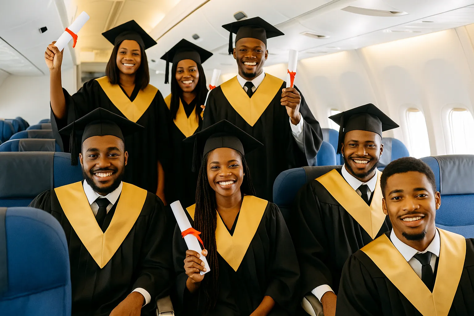 happy mba graduates after their masters degree in usa 2